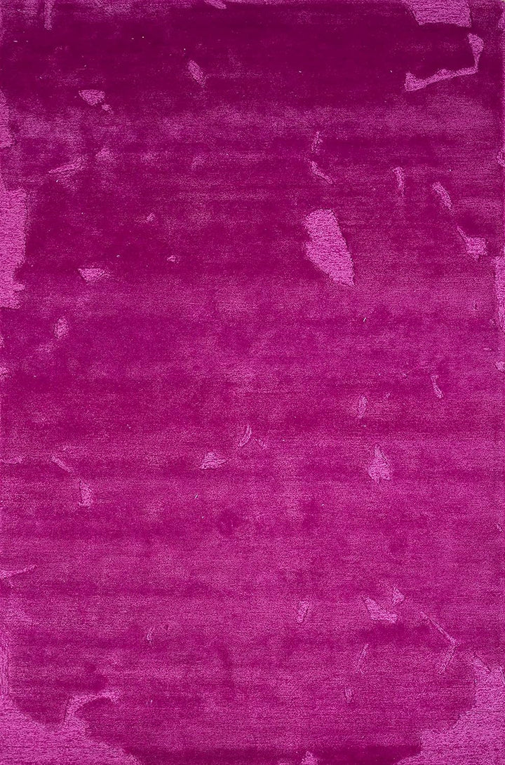 Handmade Purple Orchid Wool and Viscose Rug - Indoor Use, 10mm Pile Height | Shudd Wool and Viscose Modern Hand Tufted Area Carpet (Purple Orchid, 6x9 Feet)