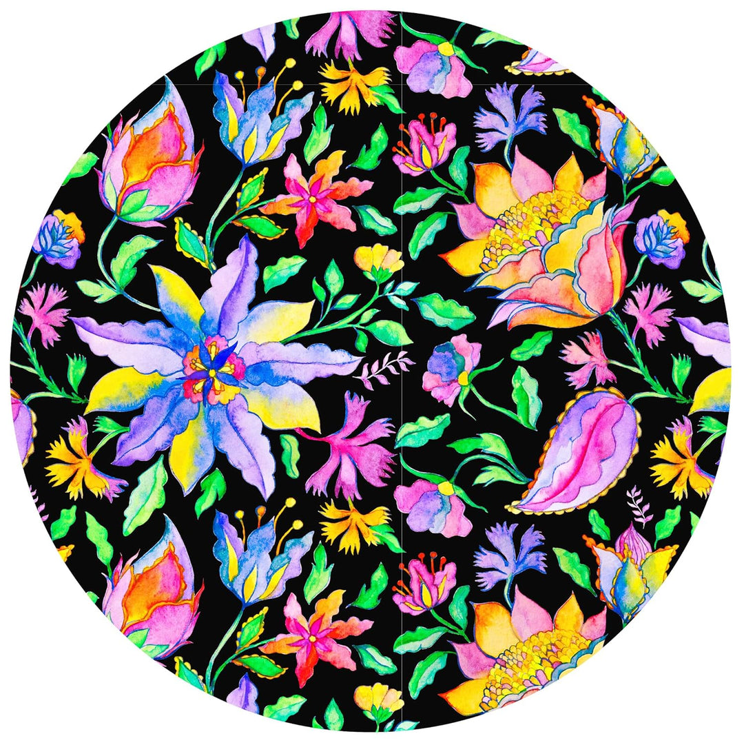 Ceramic Floral Plate: Scratch-Proof and Hand-Printed | Wall Hanging Floral Ceramic Plate 10" - Multi Color