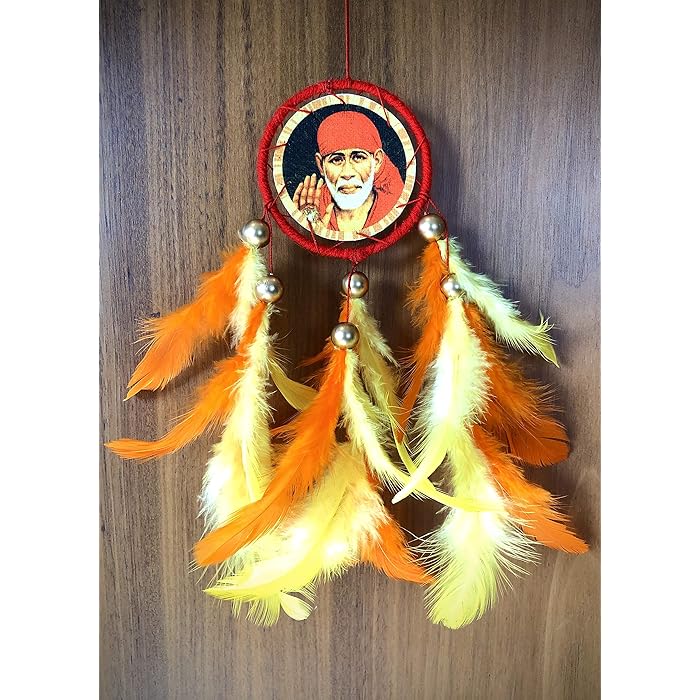 Sai Baba Canvas Car Hanging | Handmade Sai Baba Canvas Car Hanging for Positivity