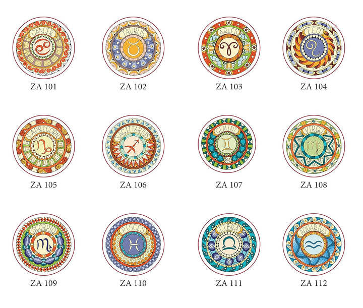 Zodiac Wall Hanging Plates | Zodiac Wall Hanging plates 7" Set of 12