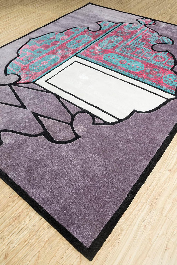 Wild Orchid Wool Blend Rug: Modern Hand-Tufted, 5x8 Feet | Concoction Wool and Viscose Area Carpet (Wild Orchid, 5x8 Feet)