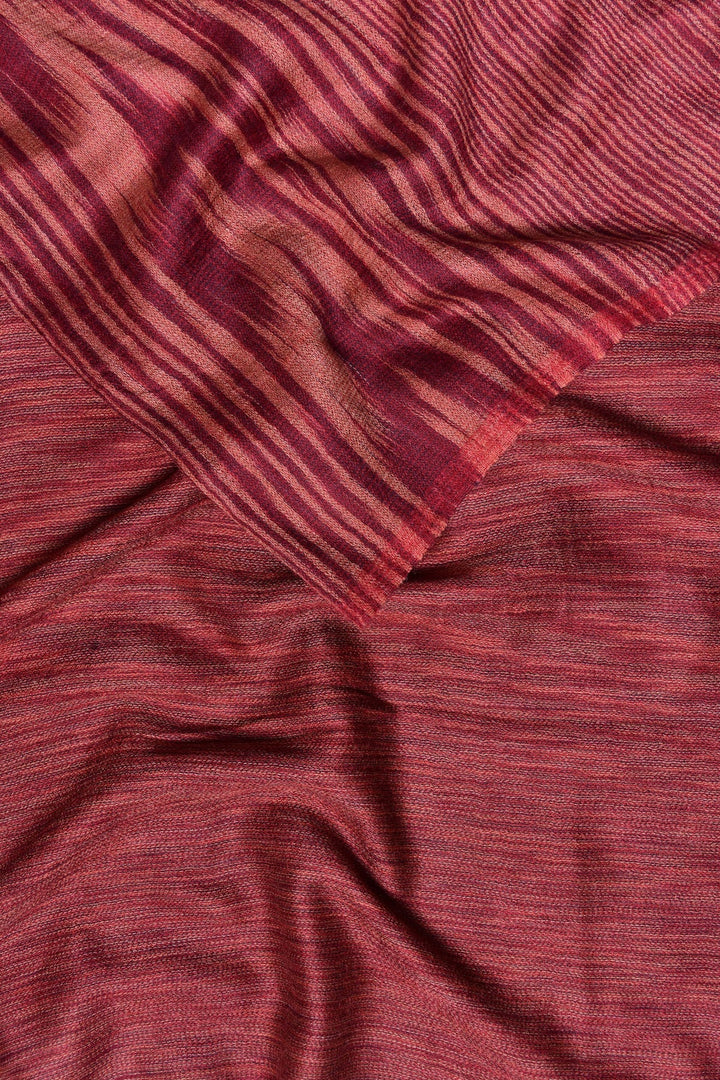 Red Cashmere Shawl - Reversible, Handwoven, Dry Clean Only | Amour Cashmere Shawl - Red