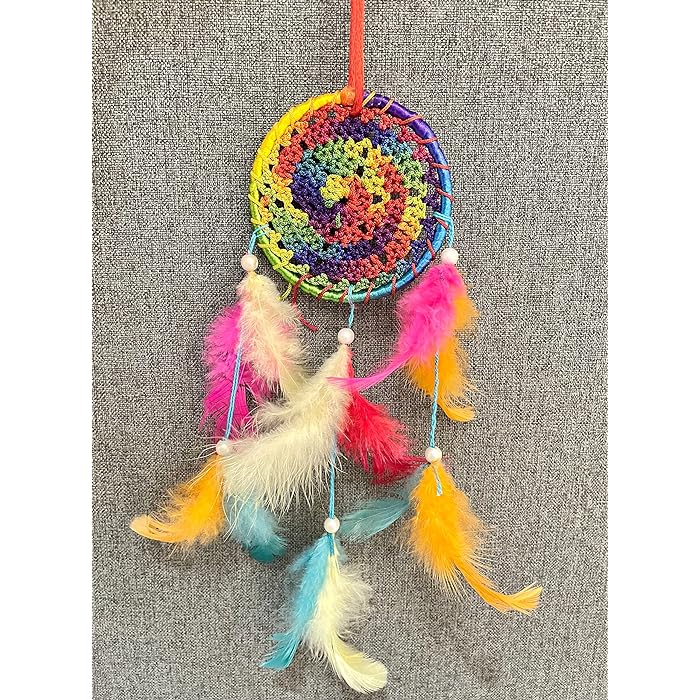 Small Handmade Car Dream Catcher | Handmade Small Dream Catcher for Car - Positivity On the Go