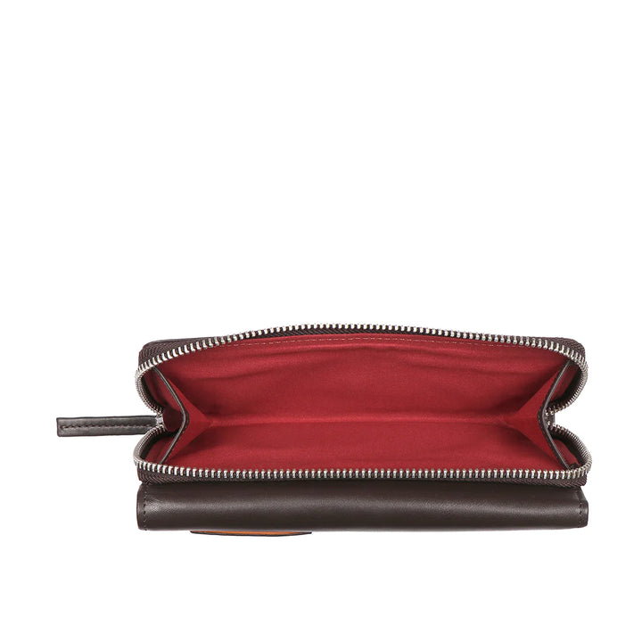 Brown Leather Tri-Fold Wallet | Sports Emblem Tri-Fold Wallet
