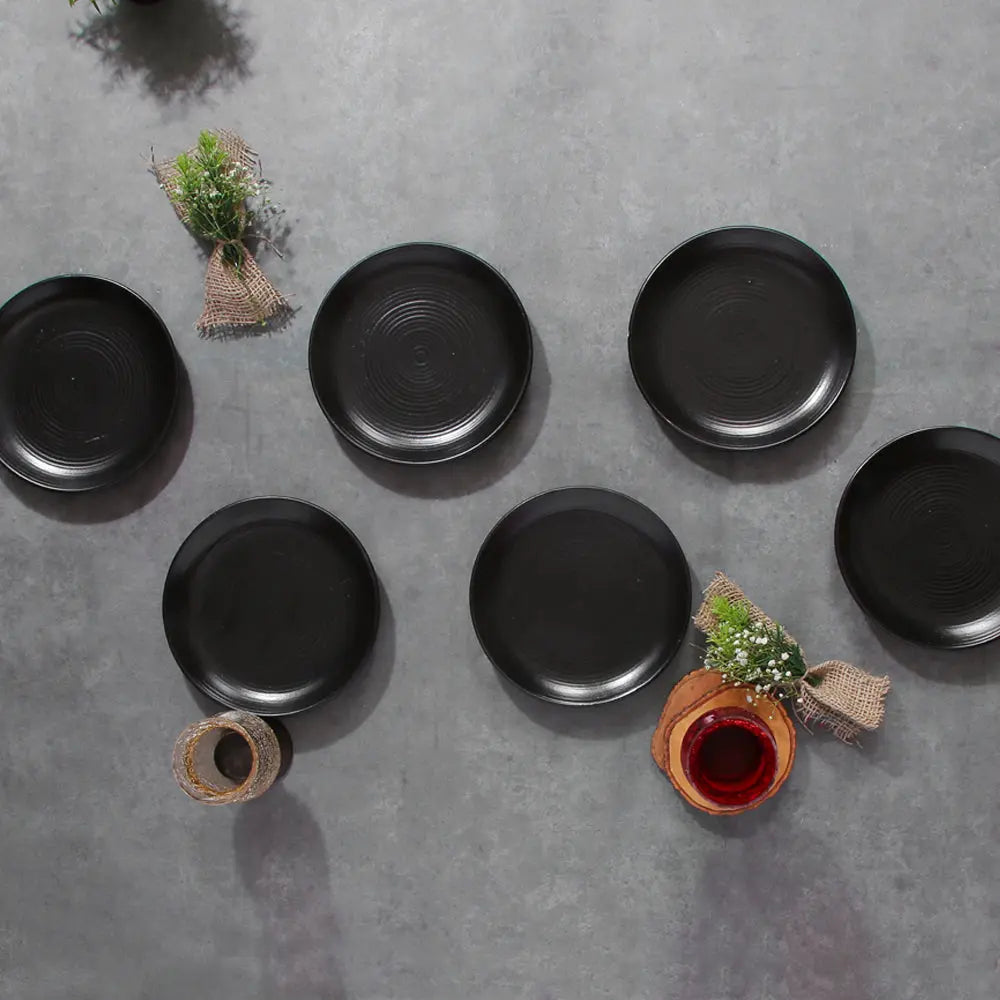 Handmade 10 Ceramic Dinner Plate | Premium Ceramic Dinner Plates - Black