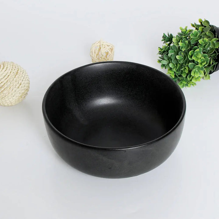 Handmade Ceramic Serving Bowl - Lead-Free | Handmade Ceramic Serving Bowl - Black