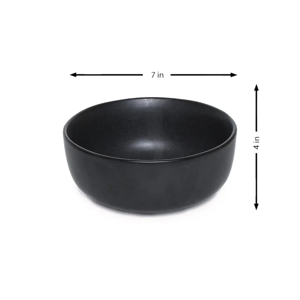 Handmade Ceramic Serving Bowl - Lead-Free | Handmade Ceramic Serving Bowl - Black