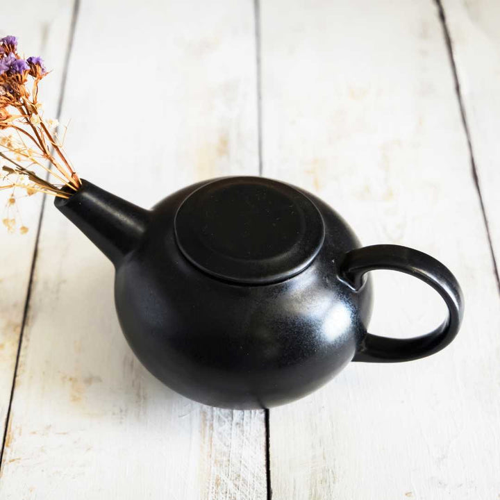Black Ceramic Tea Set | Enchanting Ceramic Tea Essentials of 9 Pieces - Black