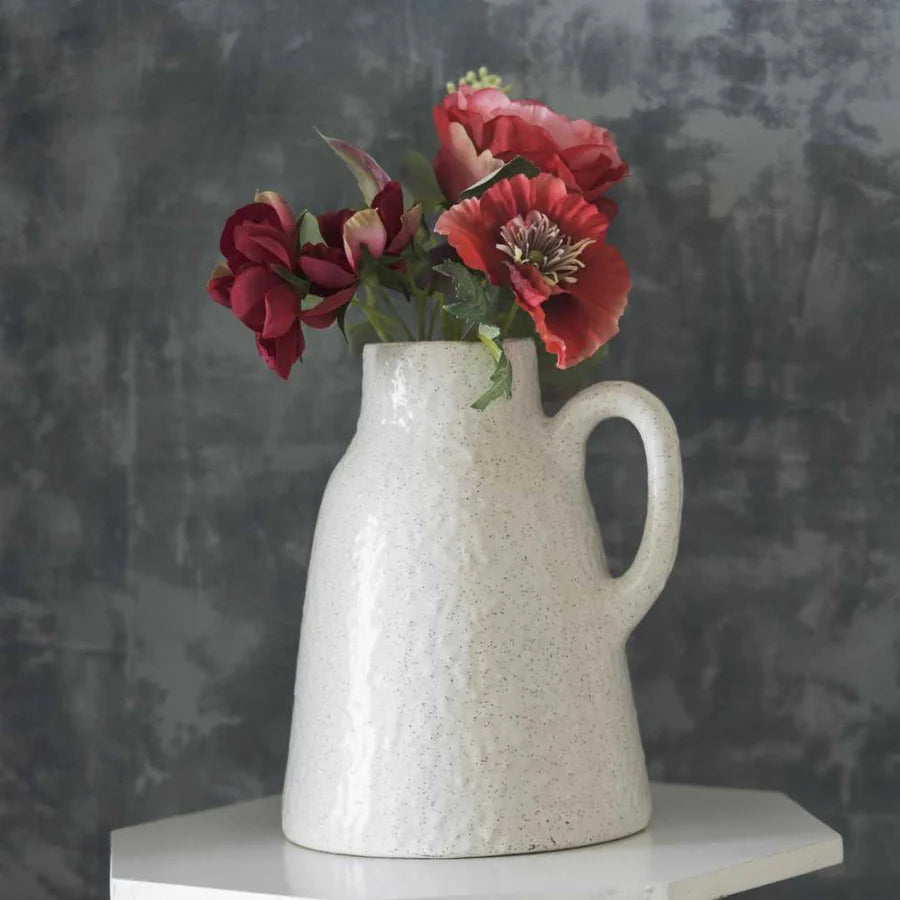 White Ceramic Vase - Small | Artistic Ceramic Vase - White