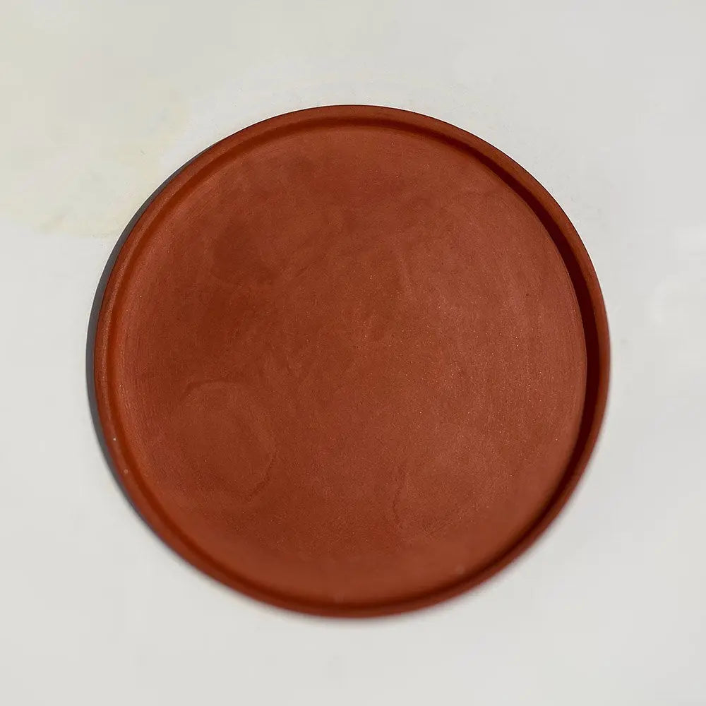 Handmade Terracotta Plate | Handmade Terracotta Large Organic Edge Plate