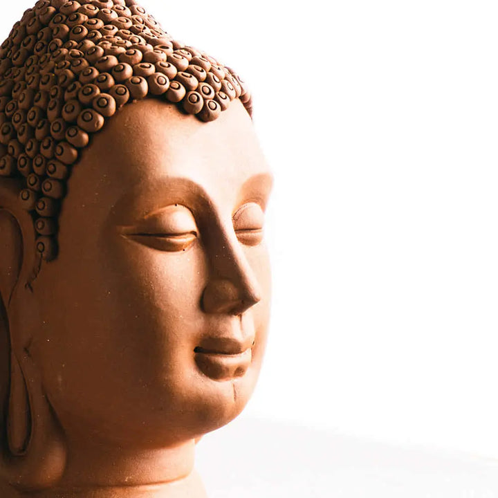 Terracotta Buddha Face Sculpture | Handmade Terracotta Buddha Face Sculpture