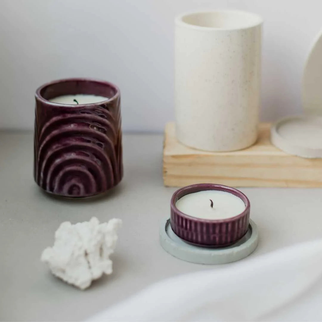 Set of 2 Scented Ceramic Candles | Elite Ceramic Scented Candle Set of 2