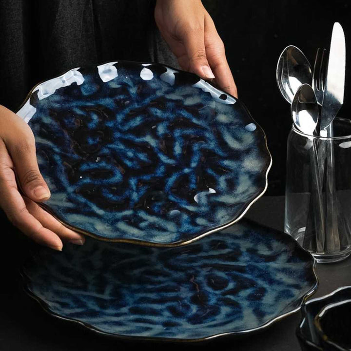 Twilight Ceramic Salad Plates: Set of 2 | Handmade Ceramic Salad Plates Set of 2