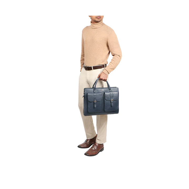 Blue Briefcase | Contemporary Elegance Men's Briefcase