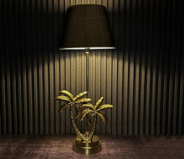 Twin Palm Gold Table Lamp (81.3 cm H)