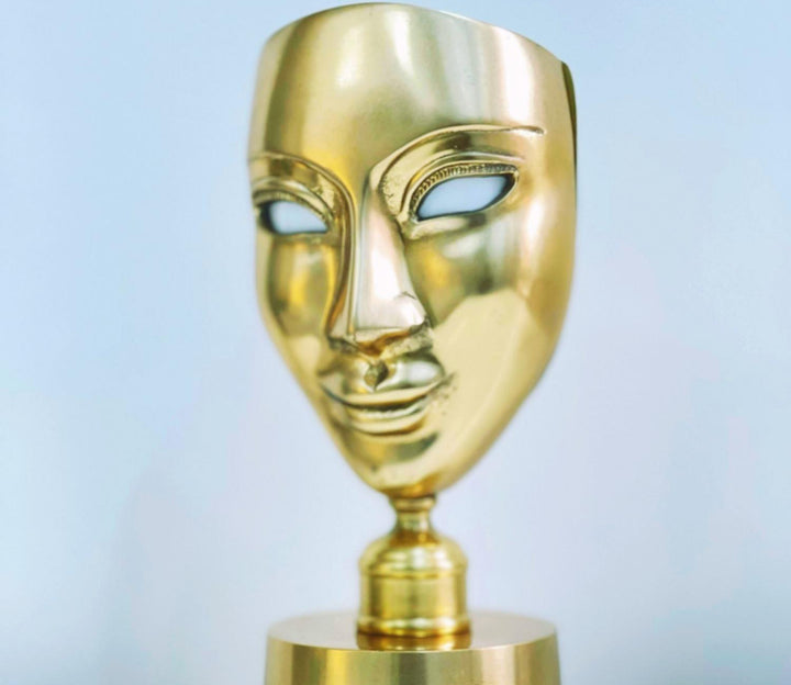 Golden Face Mask Table Lamp (Small)