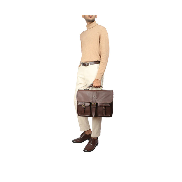 Brown Briefcase | Raro Sib Leather Briefcase