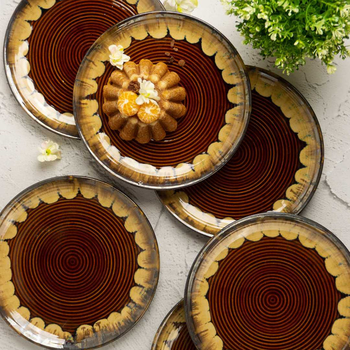 Caramel Quarter Plates | Handmade Quarter Plates - Caramel