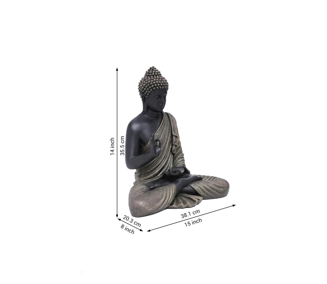 Captivating Copper Blessing Buddha Decorative Showpiece