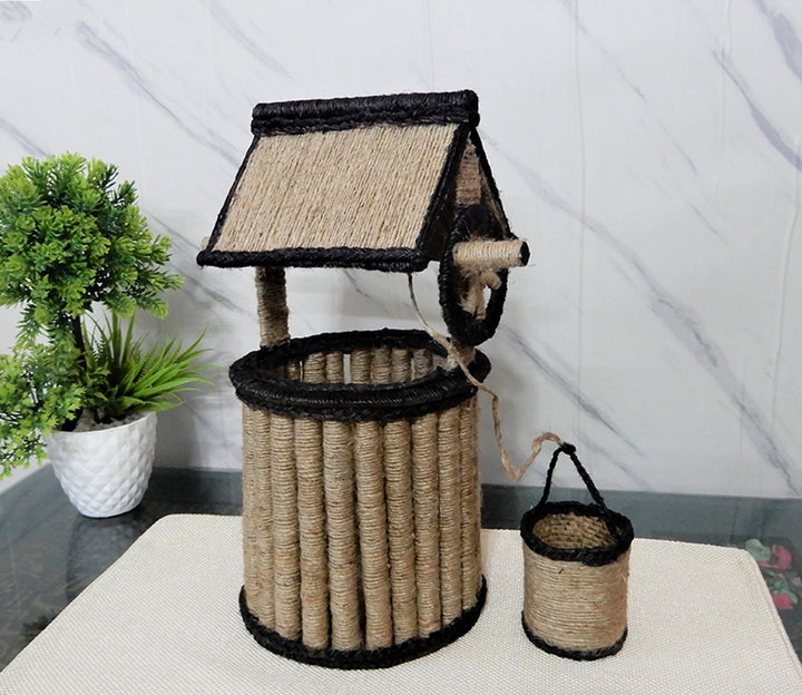 Handmade Sheesham Wood Table Lamp with Jute Shade