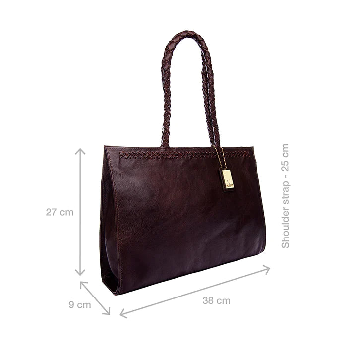 Brown Leather Work Tote Bag | Classic Brown Work Tote