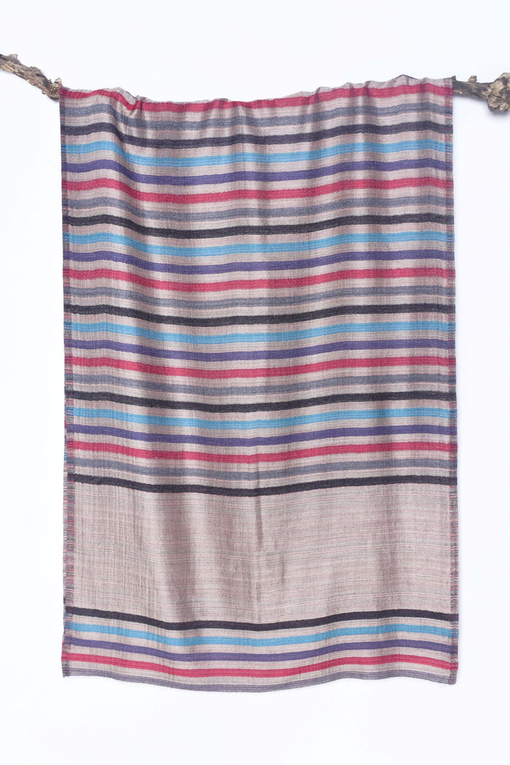 Multicolor Striped Cashmere Stole | Jedi Soft Cashmere Stole - Multi Color