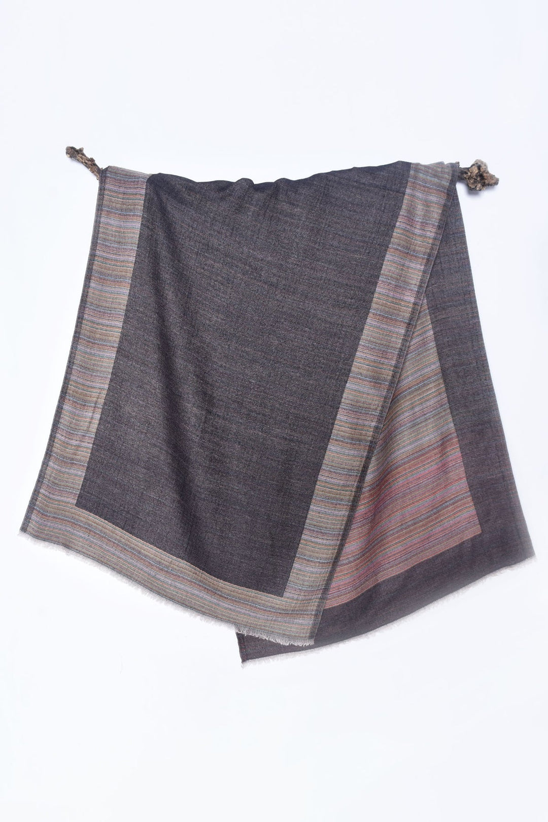 Multicolor Cashmere Stole - Handwoven, Reversible | Arrow Soft Cashmere Stole - Multi Color