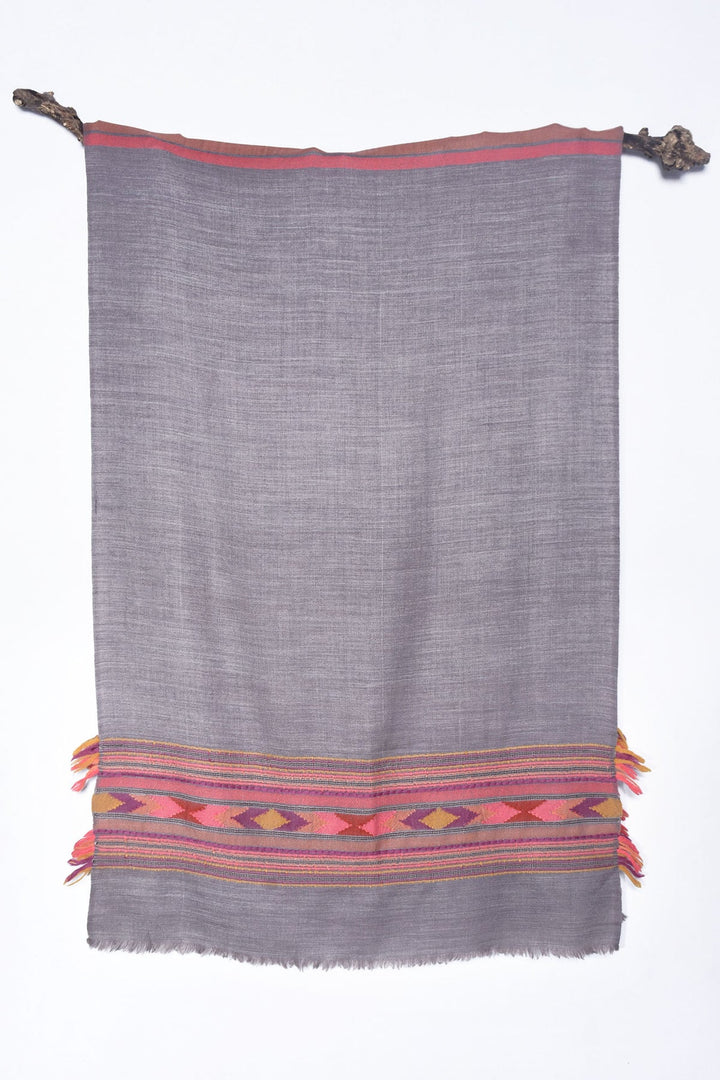 Cashmere Stole - Graceful Gray | Peter Handwoven Soft Cashmere Stole - Gray