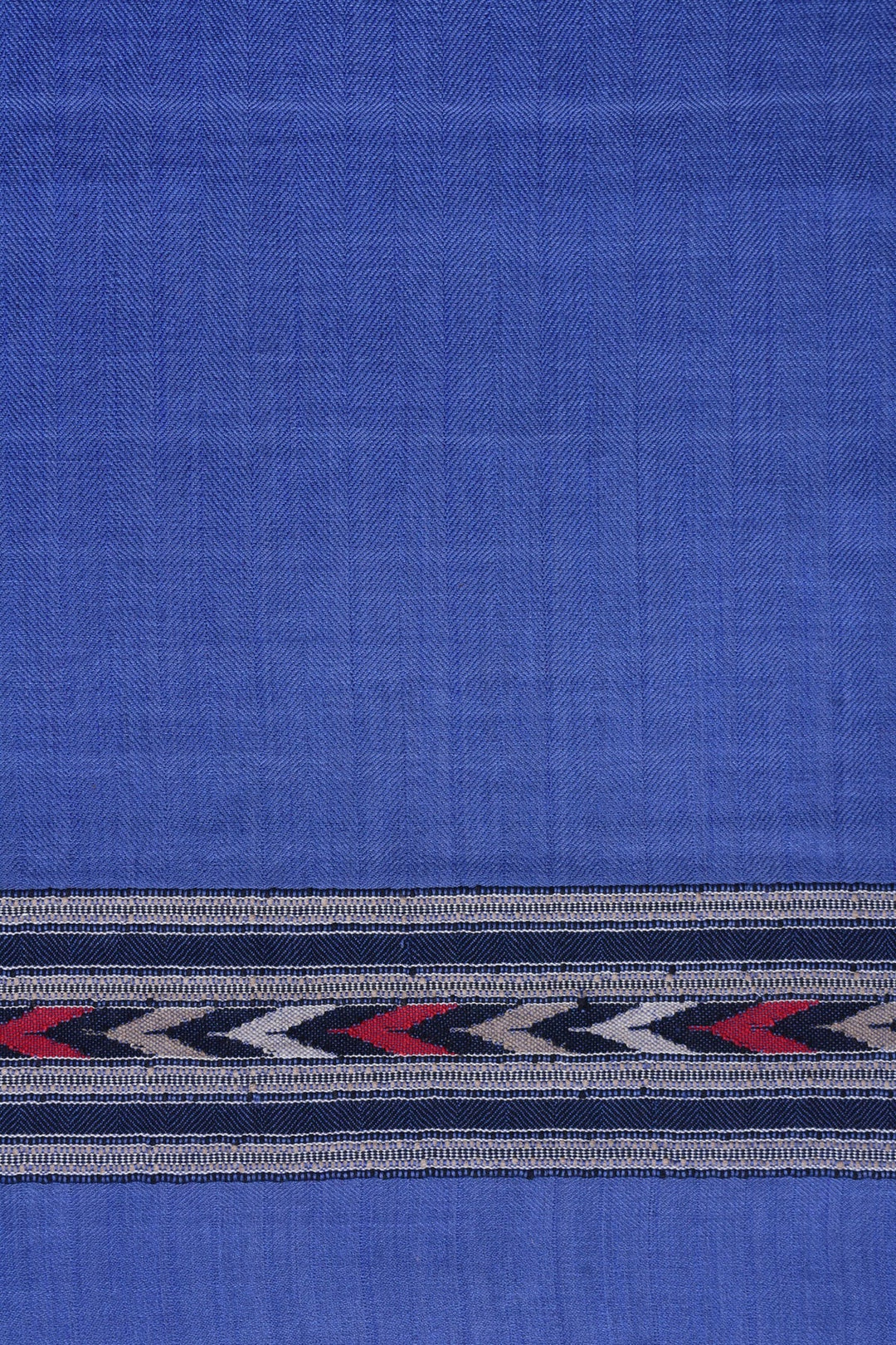 Blue Cashmere Stole with Hand Embroidery | Sisko Handwoven Soft Cashmere Stole - Blue