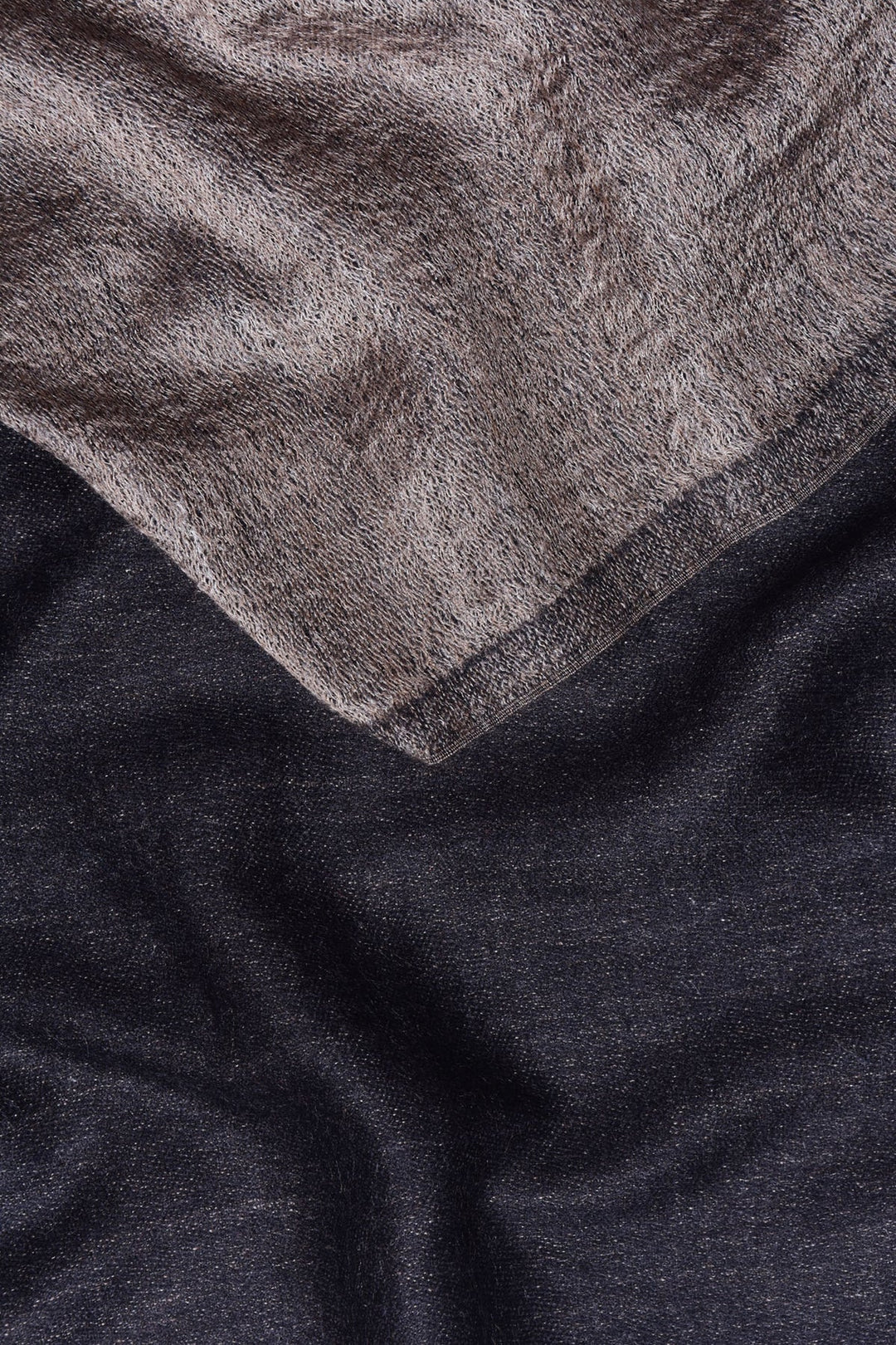 Cashmere Stole with Dual-Sided Design | Flint Soft Cashmere Stole - Brown