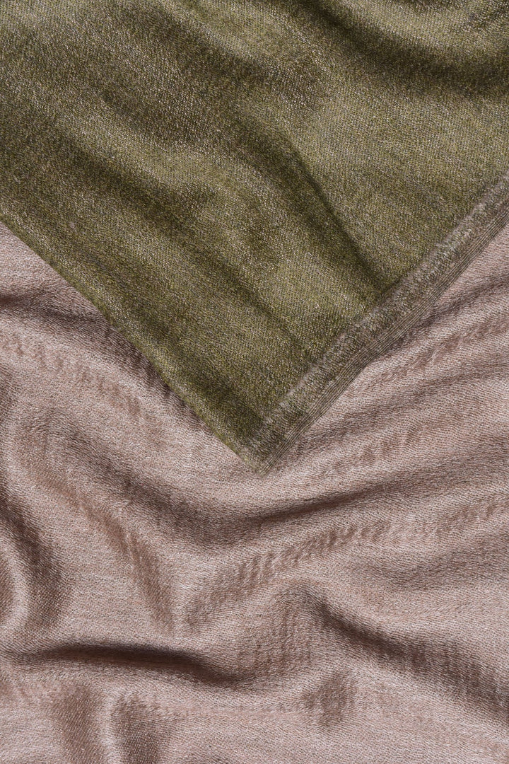 Soft Cashmere Reversible Stole - Brown/Green | Harper Soft Cashmere Stole - Brown & Green