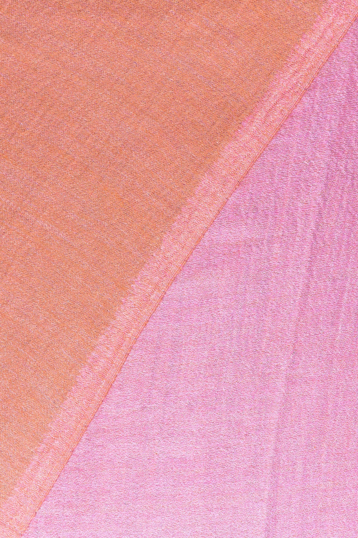Soft Cashmere Stole - Pink and Orange | Rosado Handwoven Soft Cashmere Stole - Orange & Pink