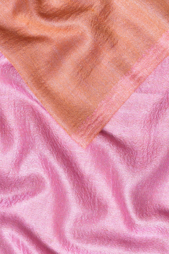 Soft Cashmere Stole - Pink and Orange | Rosado Handwoven Soft Cashmere Stole - Orange & Pink