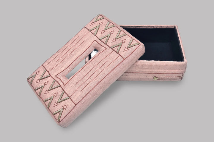 Handwoven Pink Tissue Box | Integracion Handmade Tissue Box - Pink