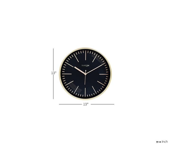 Modern Black and Gold Wall Hanging Clock