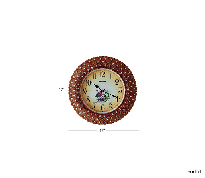 Royal Pearl Brown Wall Clock