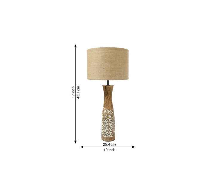 Handcrafted Brown Jute Table Lamp