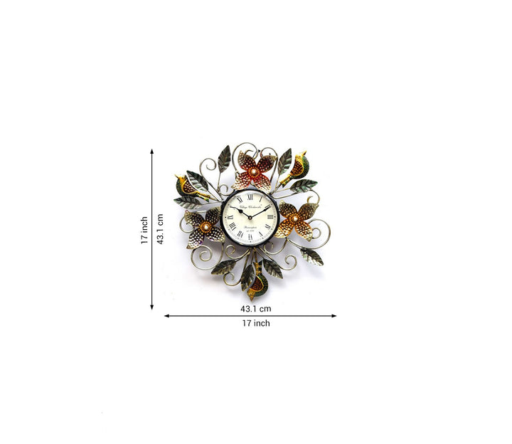 Vivid Multicolour Decorative Iron Wall Clock