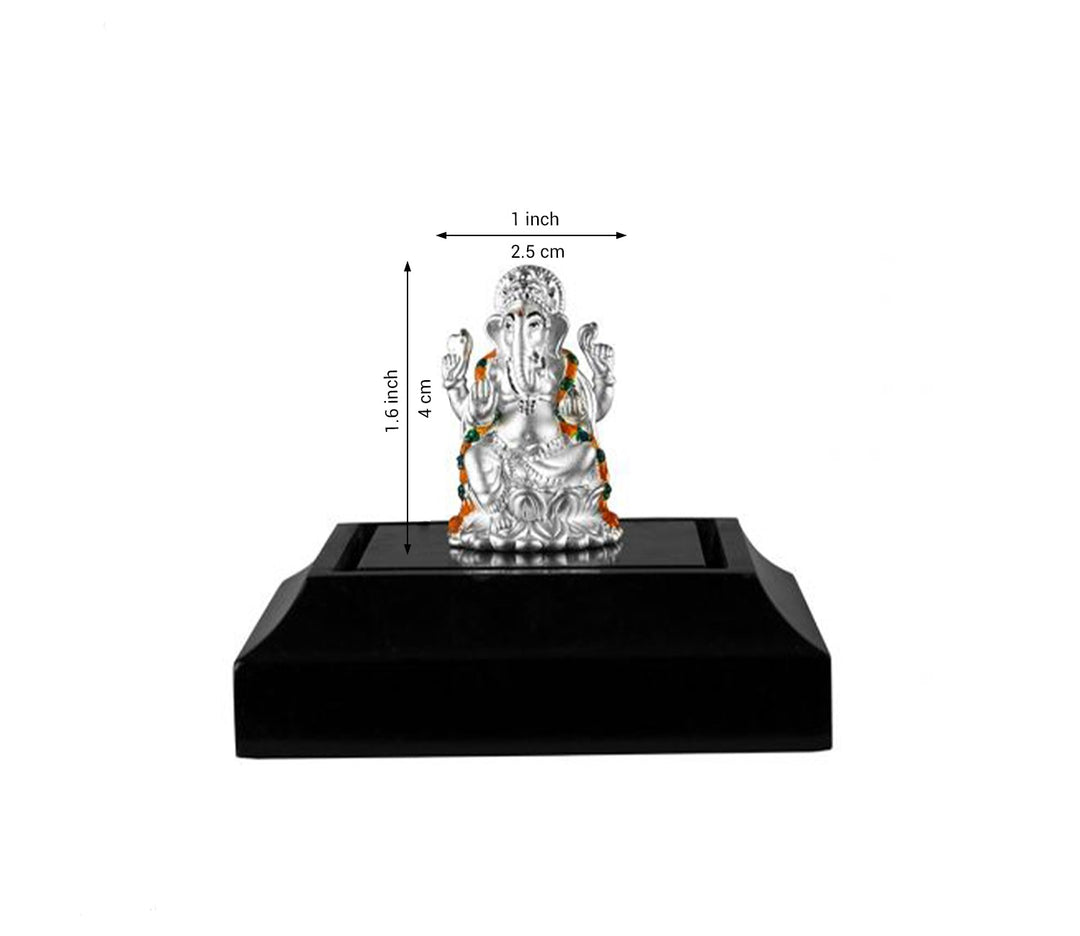 Captivating Pure Silver Four-Handed Ganesh Idol