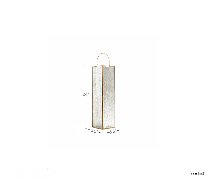 Modern Brass and Glass Lantern for Festive Ambiance