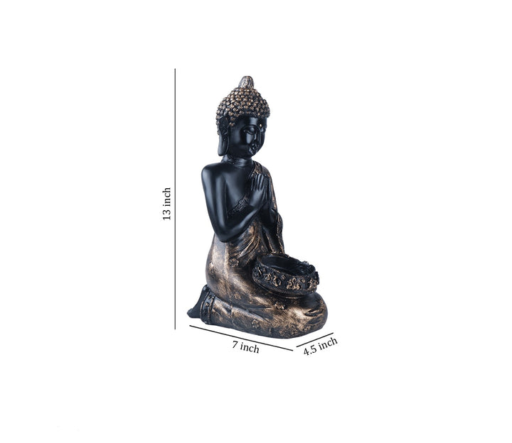 Elegant Black Polyresin Figurine