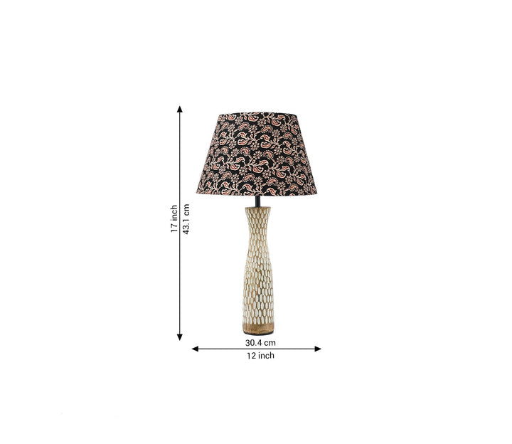 Multicolor Textured Table Lamp with LED Bulb (43.2 cm H)
