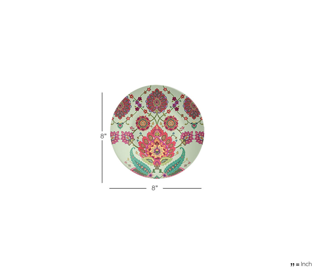 Floral Dispersion Ceramic Decorative Wall Plate