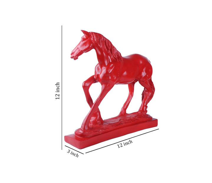 Red Running Horse Statue for Feng Shui | Feng Shui Red Running Horse Statue