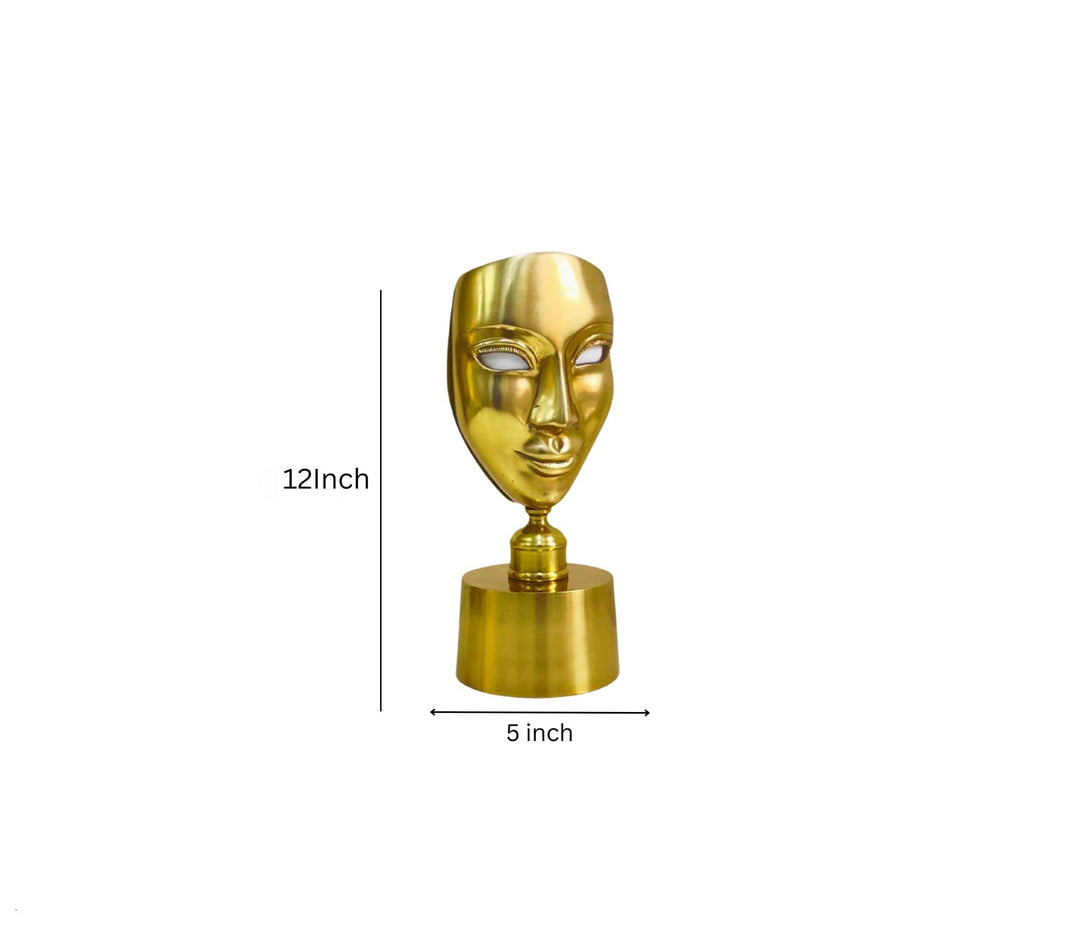 Golden Face Mask Table Lamp (Small)