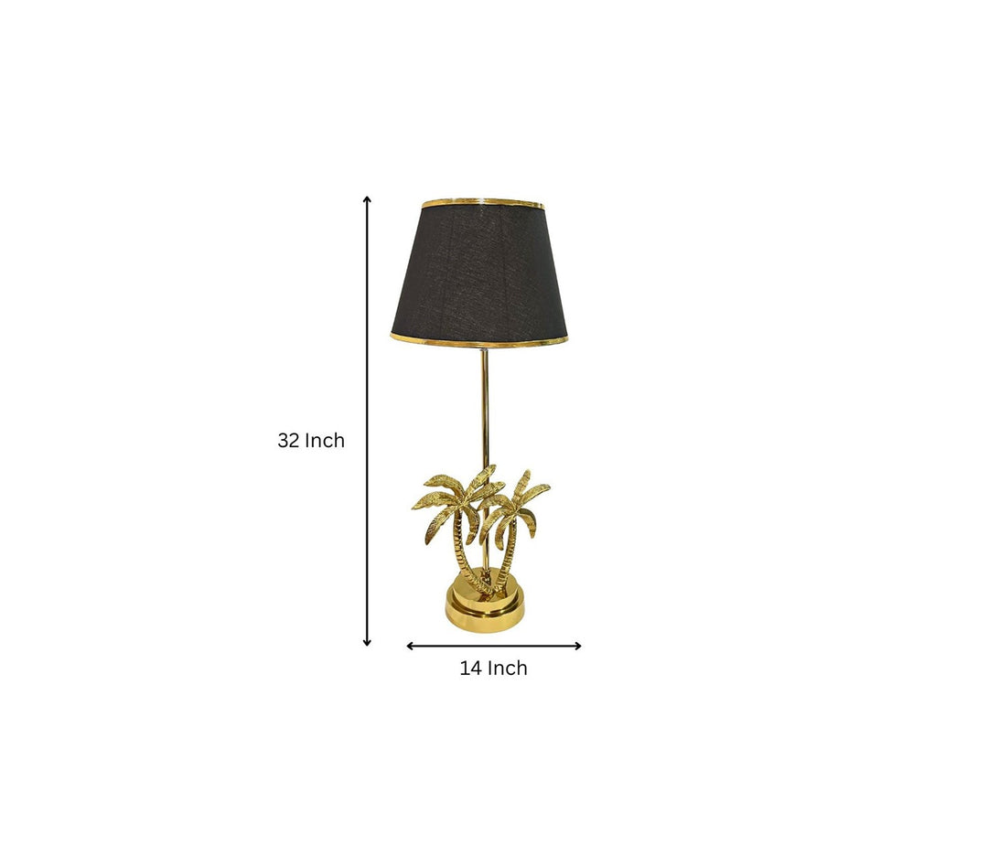 Twin Palm Gold Table Lamp (81.3 cm H)