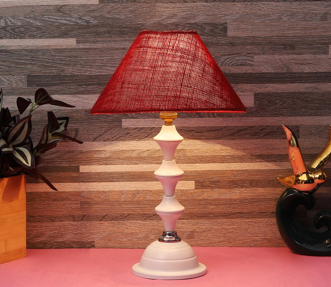 Red Metal Modern and Contemporary Table Lamp