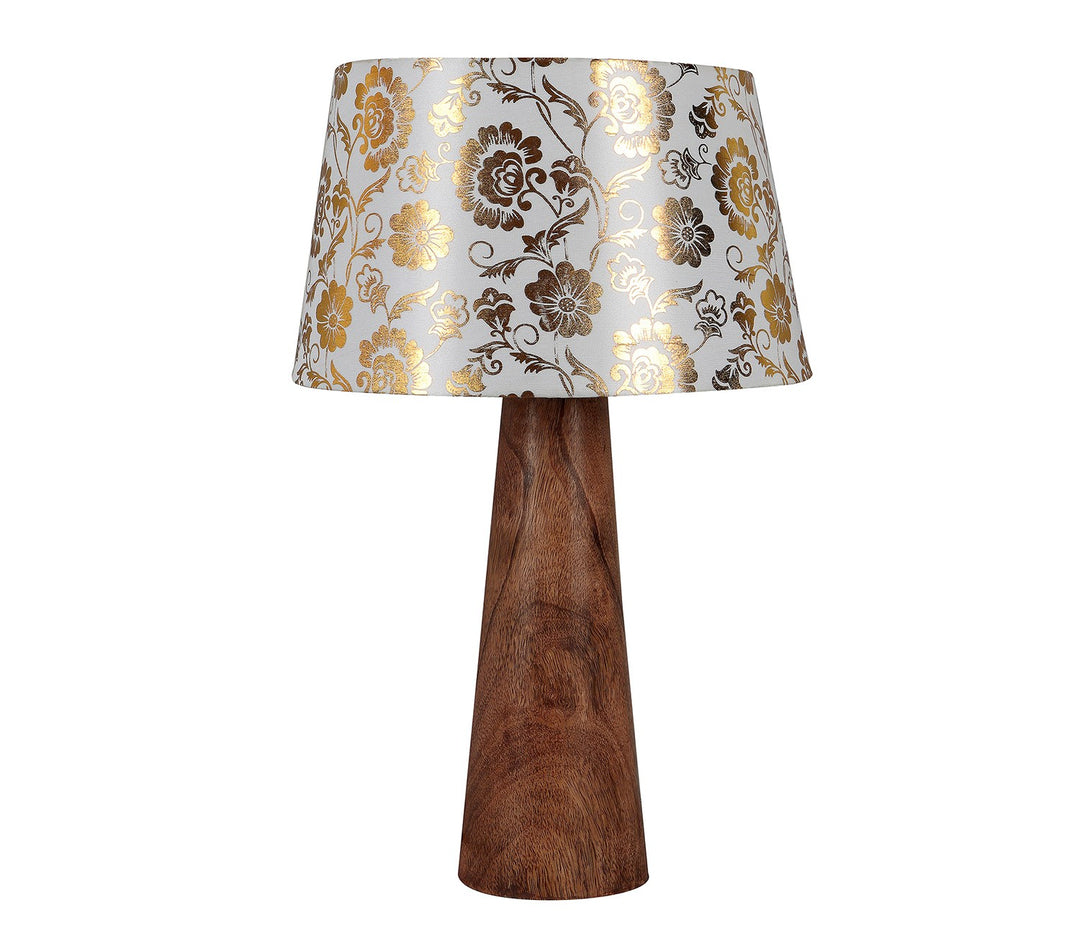 Modern Gold Shade Wooden Table Lamp