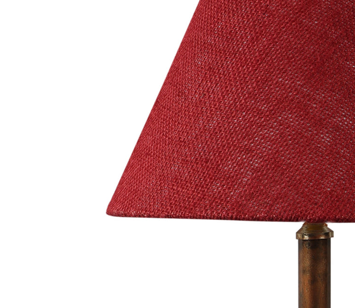 Red Shade Metal Table Lamp