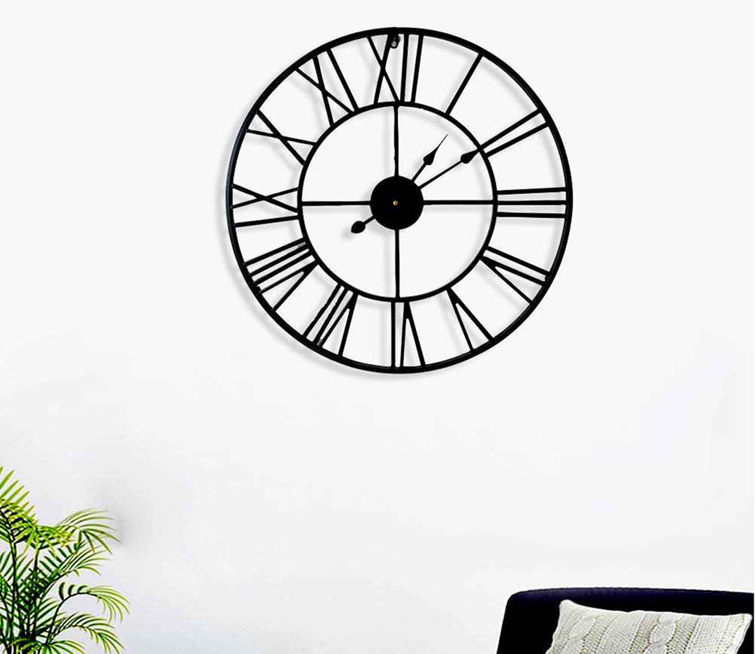 Slim Minimalist Metal Wall Clock